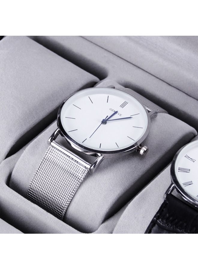 PADOM صندوق ساعات بادوم محمول بسحاب للسفر، صندوق ساعات محمول بسحاب مصنوع من الجلد الصناعي، 12 فتحة - Image 5