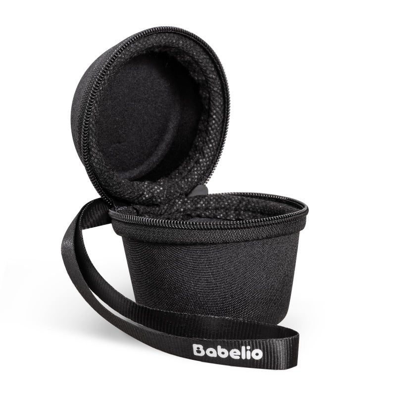 Babelio Portable Travel Case for Babelio Pocket Mini White Noise Machine Double Stitch Zipper Perfect for Traveling CASE ONLY Textile Black