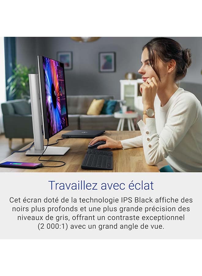 ديل شاشة UltraSharp 27 بوصة QHD IPS Thunderbolt Hub، معدل تحديث 120 هرتز واستجابة 5 مللي ثانية، سطوع 350 شمعة في المتر المربع، 100% sRGB مع 1.07 مليار لون، USB-C / USB-A، HDMI / DP / Thunderbolt 4 | U2724DE - Image 3