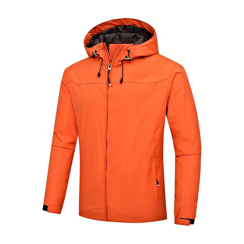 Qi Ta Men's Outdoor Waterproof Breathable Windbreaker Jacket Unisex Couple Style All-Season Hiking Shell - Image 1