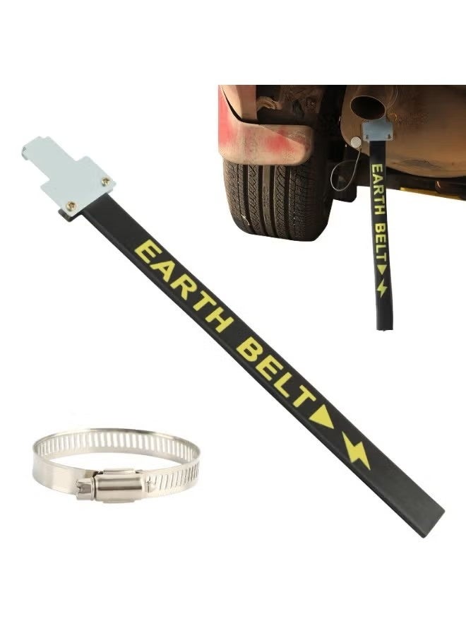 Uliova Universal Car Anti Static Strip, Vehicle Grounding Strap, Flexible Static Electricity Eliminator Belt for SUV Exterior Accessories Black - Image 1