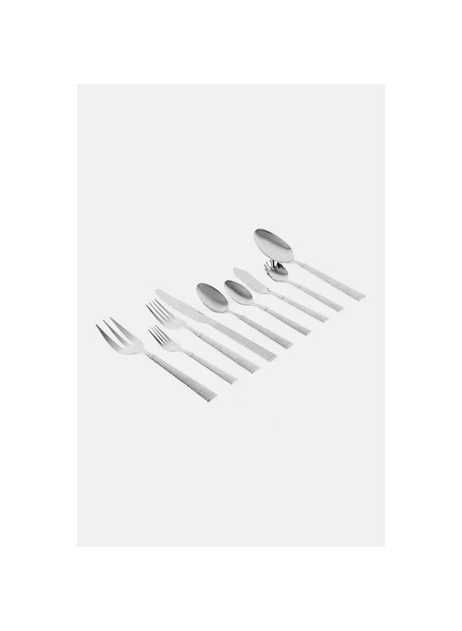 GIBSON 24-Piece Prato Dishwasher Safe Stainless Steel Flatware Set Silver 28.58 x 5.08 x 24.77 cm 105922.24