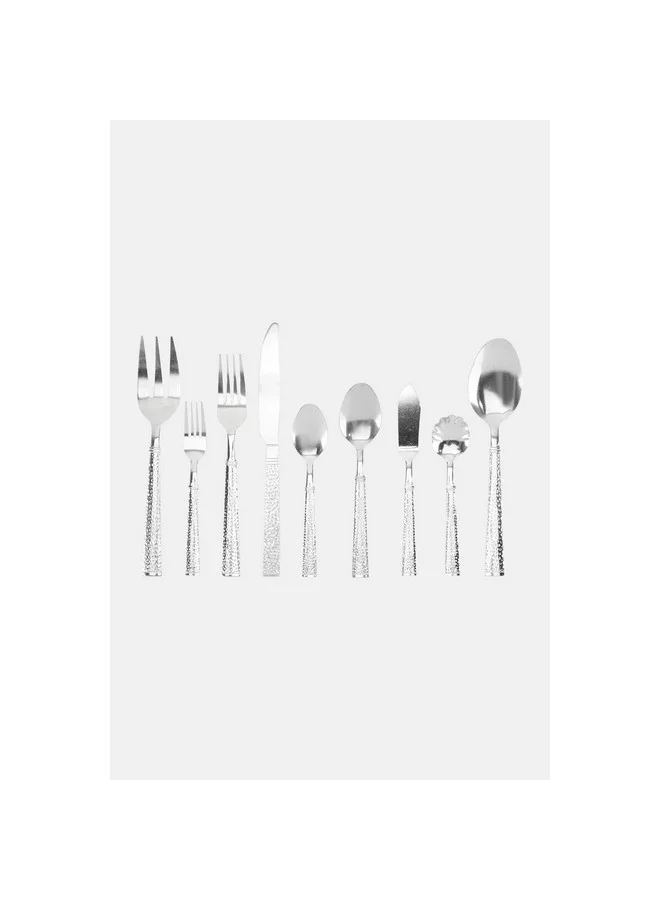 GIBSON 24-Piece Prato Dishwasher Safe Stainless Steel Flatware Set Silver 28.58 x 5.08 x 24.77 cm 105922.24