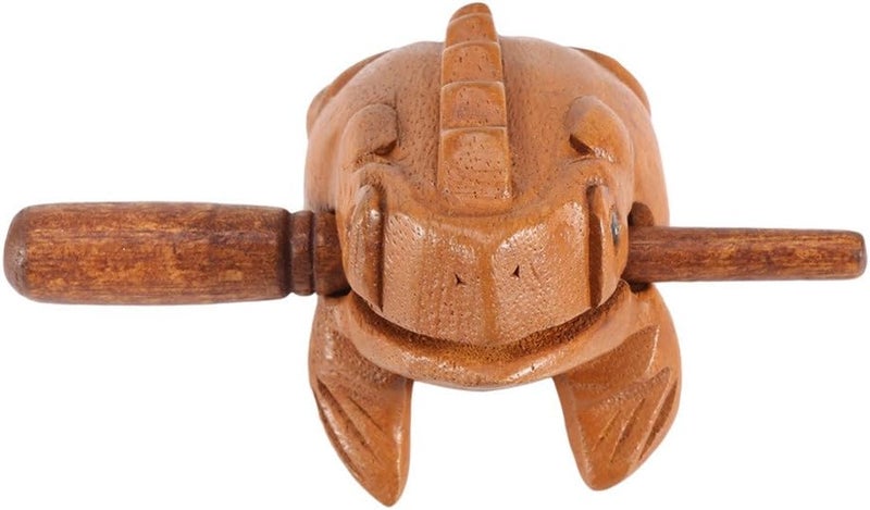 Symphony Wire Symphony Wooden Frog, Feng Shui Lucky Frog Wood Frog Guiro Rasp Instrument Tone Block (L) - Image 4