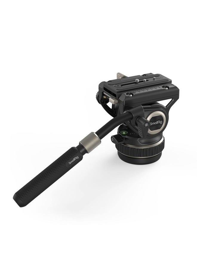 SmallRig DH10 Heavy Duty Tripod Fluid Video Head with Flat Base and Adjustable Handle, Quick Release Plate for Manfrotto Video Head Mount Plate, Load up to 22Ibs, for Video Cameras, DSLR Cameras 4165 - Image 1