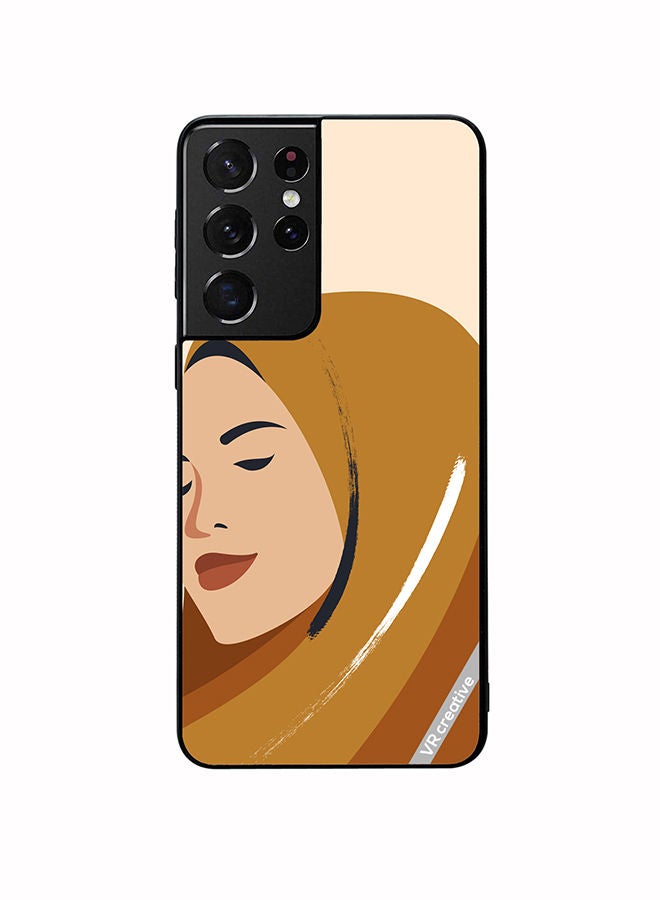 Protective Case Cover For Samsung Galaxy S21 Ultra 5G Cartoon Woman Shape Design Multicolour