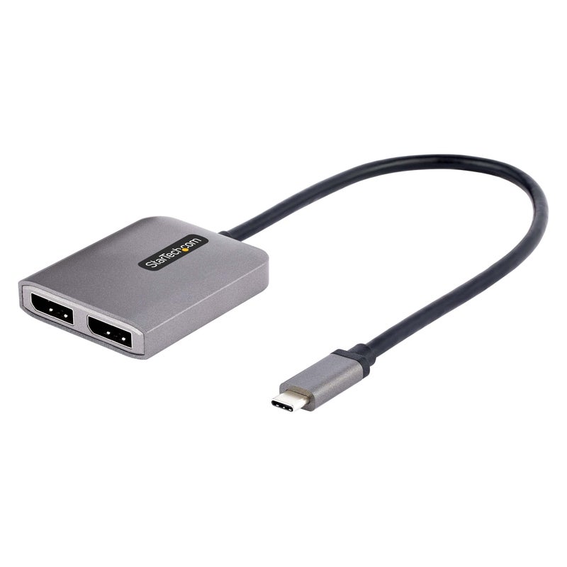 Startech.com StarTechcom USBC to Dual Displayport 14 Adapter USB TypeC MulitiMonitor MST Hub Dual 5K 60Hz DP Laptop Display Extender Splitter HDR ExtraLong BuiltIn Cable Windows Only MST14CD122DP - Image 2