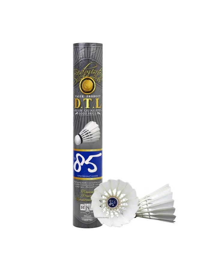 Rsl Badminton Training Practice Shuttles Daitongli Dtl-85, Speed 76, 12 Pieces Per Tube - Image 1