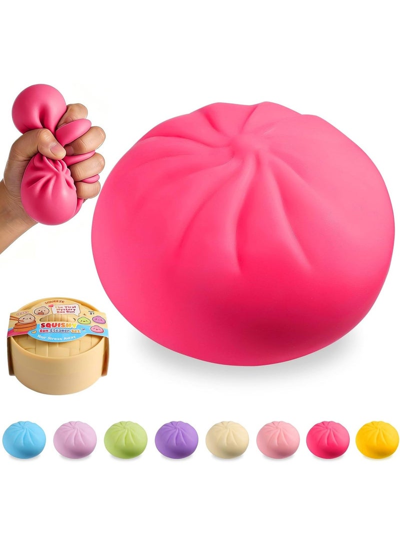 Meetion 1pc Random Color Dumpling Squishy Mystery Box, Viral Squishy Dumpling Toy, Bao Bun Squeeze Stress Relief Fidget Toys for Holiday & Birthday Gifts - Image 1