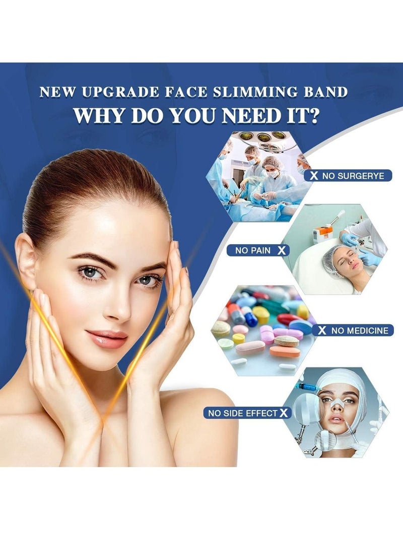 Arabest - Breathable Face Slimming Strap, Face Lift Strap, Reusable Face Lifting Bandage Pain-Free Jawline Shaping Band, V Line Shaping Face Masks, Anti-Sagging-Aging-Wrinkle-Snore Belt for Women （White） - Image 1