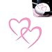 Hugwits Double Hearts Pink Car Decorative Sticker 74 x 787 Vinyl Waterproof Car Window Decal SelfAdhesive Romantic Auto Body Decor Sticker for Cars Bumper Window Rearview Mirror - Image 2