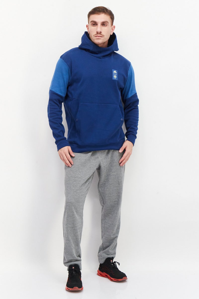 Adidas Men Sportswear Fit Long Sleeve Training Hoodie, Navy Blue  - Image 3