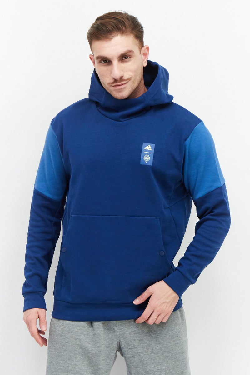 Adidas Men Sportswear Fit Long Sleeve Training Hoodie, Navy Blue  - Image 1