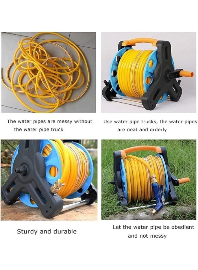 Apt Garden Hose Reel with 20m Hose, 3 Connectors, and Adjustable Nozzle – 1/2" Water Hose Set for Home Garden, Lawn, and Outdoor Use - Image 5