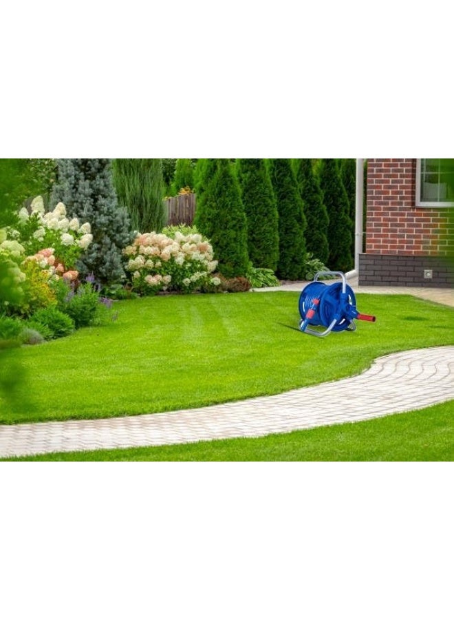 Apt Garden Hose Reel with 20m Hose, 3 Connectors, and Adjustable Nozzle – 1/2" Water Hose Set for Home Garden, Lawn, and Outdoor Use - Image 2