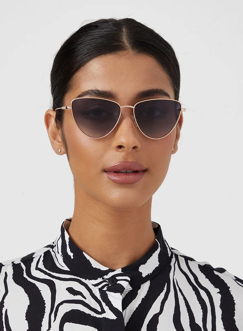 30Sundays Eira,Women Sunglasses, Cat Eye Sunglasses, UV Protection: UV400 (Rose Gold,Blue)