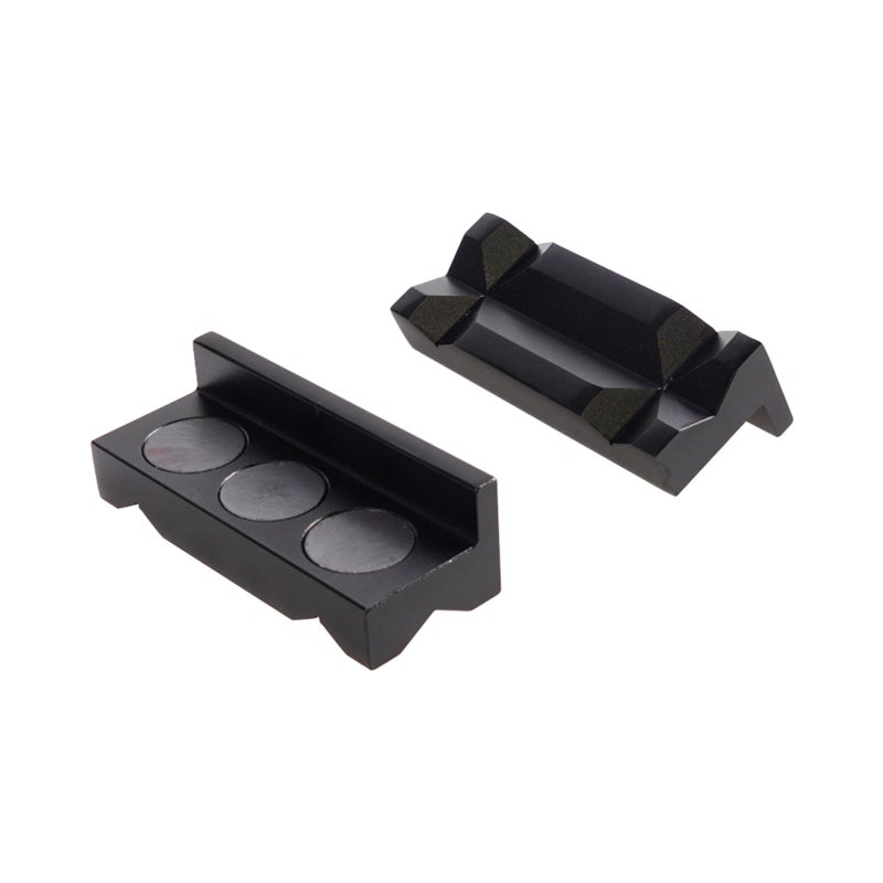 Magnetic Vise Jaw Pads: 4 Inch Black Premium Aluminum - Durable Scare-resistant Inserts for Racer Hot Rod Muscle Car Boat Enthusiasts - Image 2