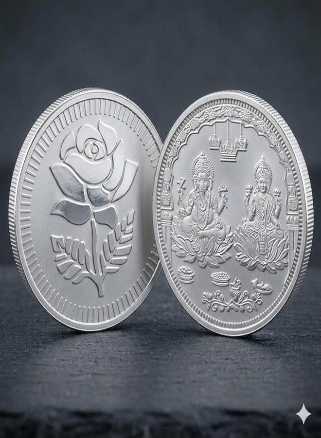 SENDAN 5 Grams Pure 999 Silver Coin | Ganesh Lakshmi Silver Coin (5 Gram, 999 Purity) - Image 2