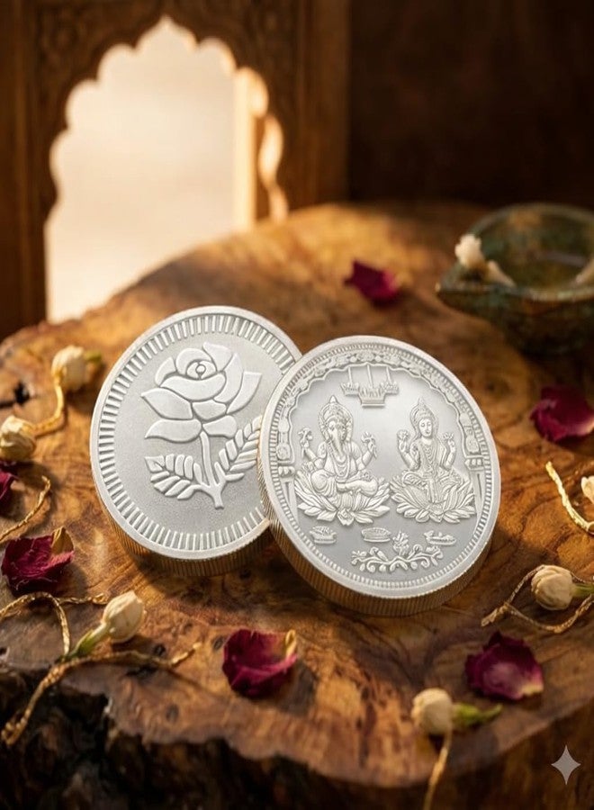 SENDAN 5 Grams Pure 999 Silver Coin | Ganesh Lakshmi Silver Coin (5 Gram, 999 Purity) - Image 3