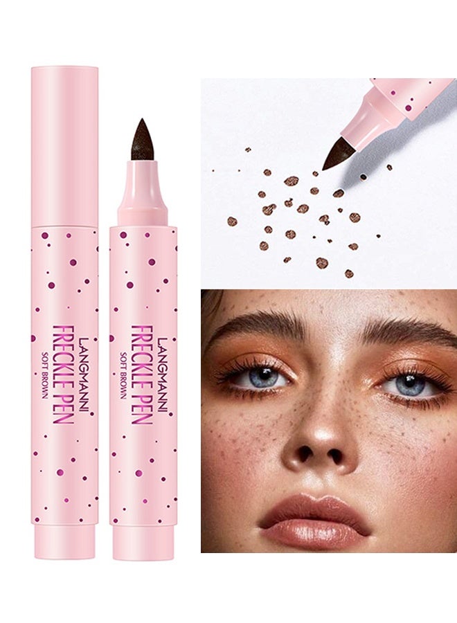 LANGMANNI Freckle Pen Natural Easy To Color Freckles Pen Waterproof & Long Lasting Soft Freckles For Face Tint Freckle Makeup Tool For Women (Dark Brown) 2.5ml - Image 1