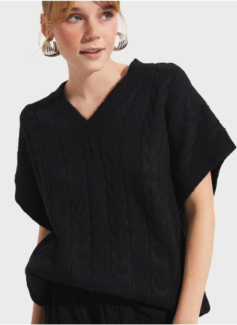 JUNE V-Neck Knitted Cardigan & Pant Set