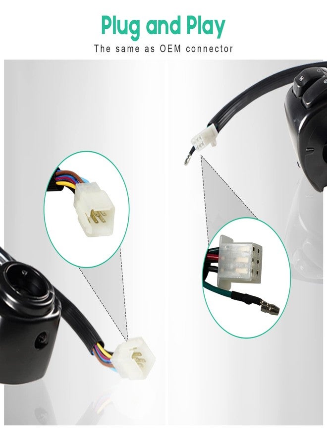 POSENG 1 Pair 1" Motorcycle Handlebar Switches and Wiring Harness with Harley Softail Dyna Sportster V-Rod 1996-2012 (Black) - Image 5