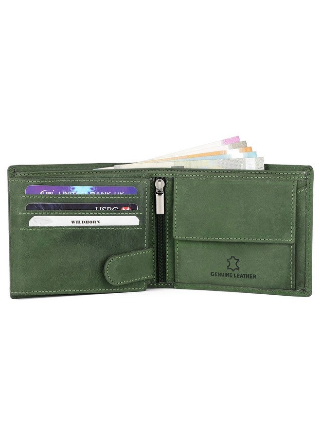 WildHorn Men's RFID Protected Leather Wallet (Green Hunter) - Image 4
