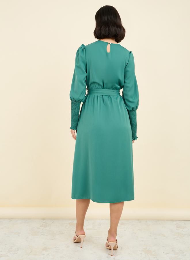 Styli Smocked Cuff Midi Dress - Image 4