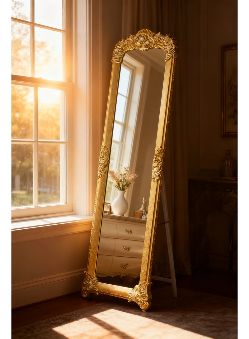 Full Length Mirror, 165x45cm, Floor Standing Mirror with Metal Stand, Free-Standing Large Dressing Mirror, Full Body Mirror for Living Room, Bedroom - Image 1