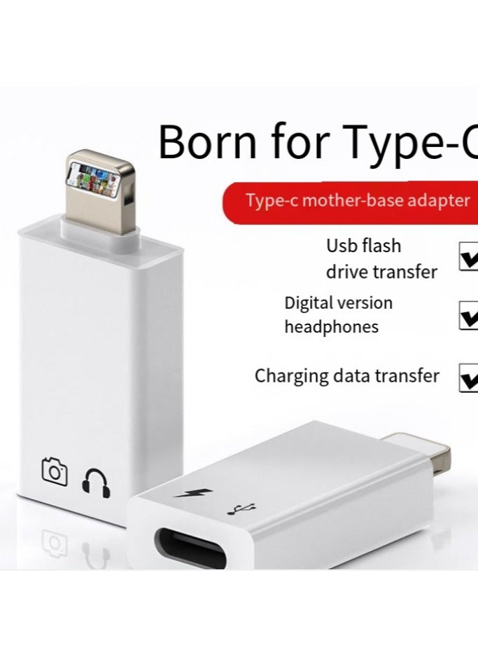 Type-C Female To Lightn Adapter [Data/Headphones/Charging]
