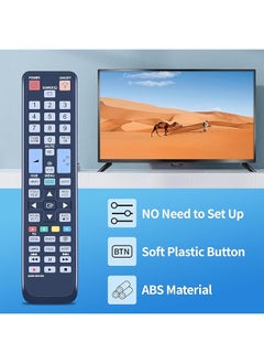 erorex New Aa59 00445A Remote Control Replacement For Samsung Lcd Led Hdtv Tv Aa59 00445A Bn59 01105A Bn59 01042A Aa59 00457A Un40D6300Sfxza Ua55D8000Ymxrd Ua55Dd 80000Yymxxy Un40D6300Sfxza  - Image 3