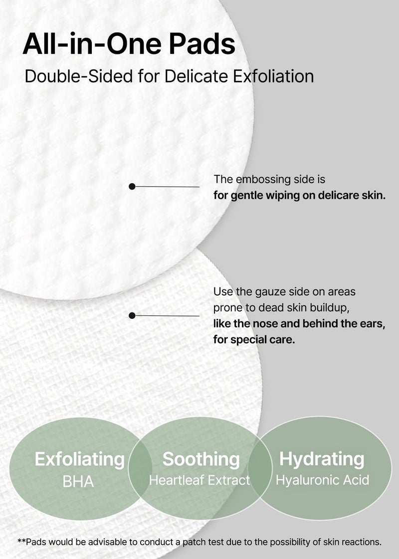 celimax Ji.Woo.Gae Heartleaf BHA Peeling Pad Double Edition | with Heartleaf Extracts, Exfoliating Toner Pads, Facial Peels, Hydrating, For Troubled Skin & Breakouts, Mother's Day Gift (60pads*2) - Image 4