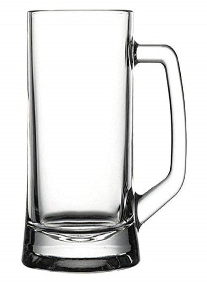 VILON Italian Premium Glass Beer Mugs with Handle | Crystal Clear Glass Beer Mug | 400ml (8, Beer Mug 400ML) - Image 4