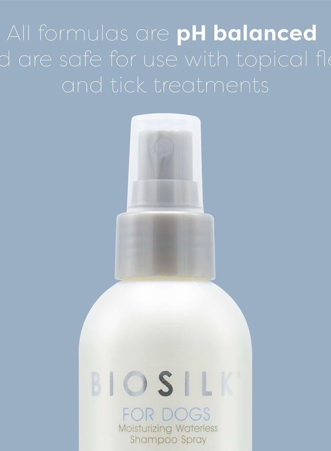 BIOSILK بخاخ شامبو سيلك ثيرابي العميق للترطيب بدون ماء للكلاب، 8 أونصات | أفضل بخاخ شامبو بدون ماء لجميع الكلاب والجراء، 8 أونصات شامبو جاف للكلاب - Image 2