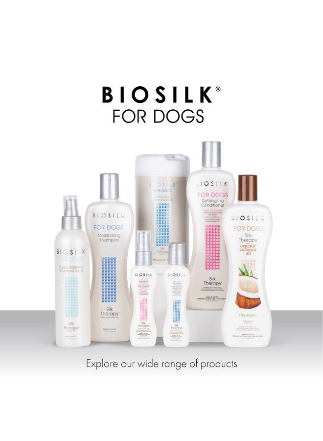 BIOSILK بخاخ شامبو سيلك ثيرابي العميق للترطيب بدون ماء للكلاب، 8 أونصات | أفضل بخاخ شامبو بدون ماء لجميع الكلاب والجراء، 8 أونصات شامبو جاف للكلاب - Image 5