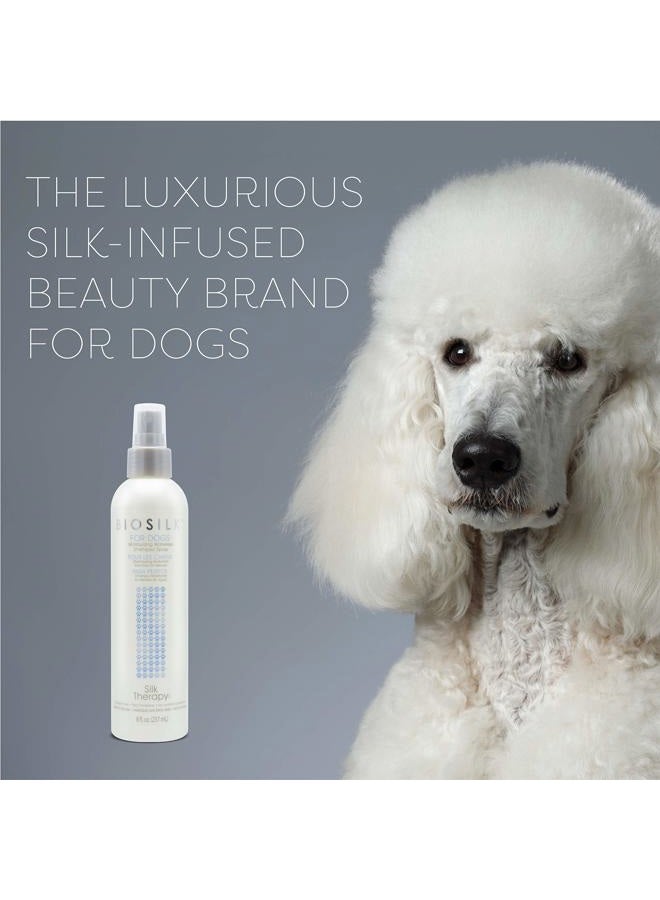 BIOSILK بخاخ شامبو سيلك ثيرابي العميق للترطيب بدون ماء للكلاب، 8 أونصات | أفضل بخاخ شامبو بدون ماء لجميع الكلاب والجراء، 8 أونصات شامبو جاف للكلاب - Image 4