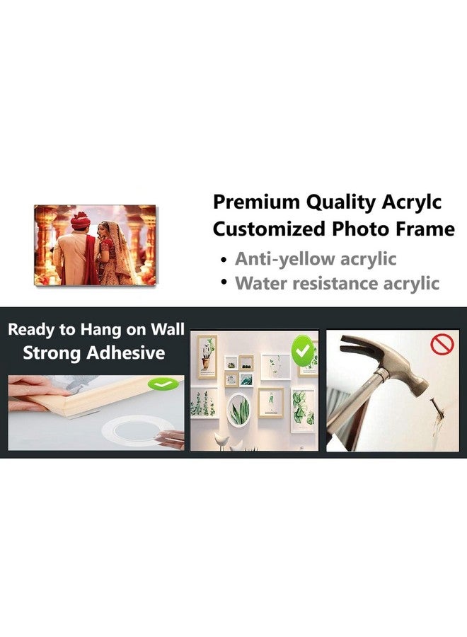 MOBITUSSION 3mm Acrylic Photo Frame | Personalized Photo Gift | Customised Photo Frame for Birthday Gift | Premium Acrylic Wall Photo | Customized Gift (Landscape, 12X16 inch) - Image 4