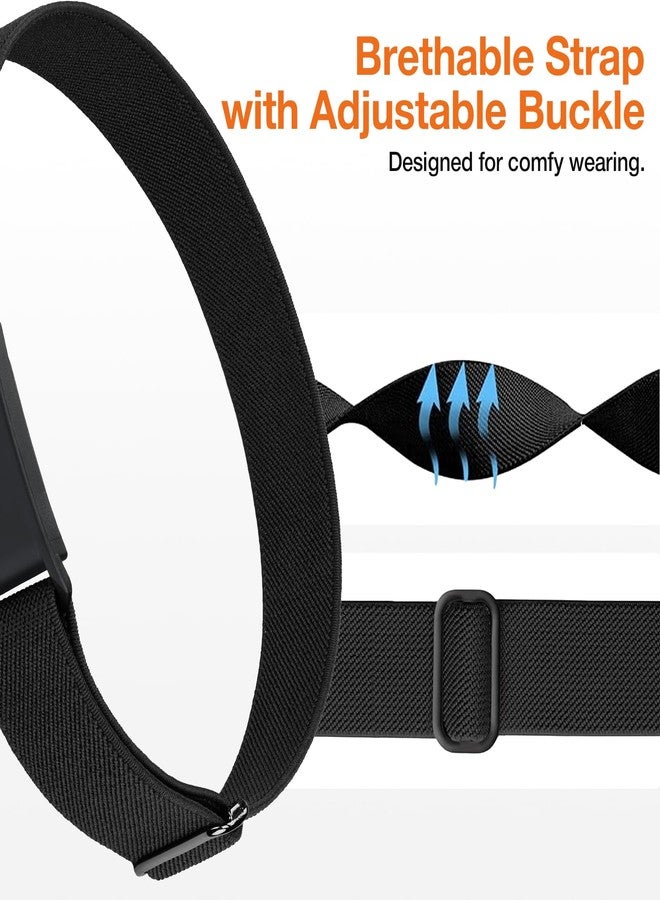 BandSmith Sport Band Compatible with Whoop Band 5.0, Soft Nylon Replacement Bicep Band with Case for Men Women, Breathable Adjustable Wristband for Whoop 5.0, Black, Regular - Image 5