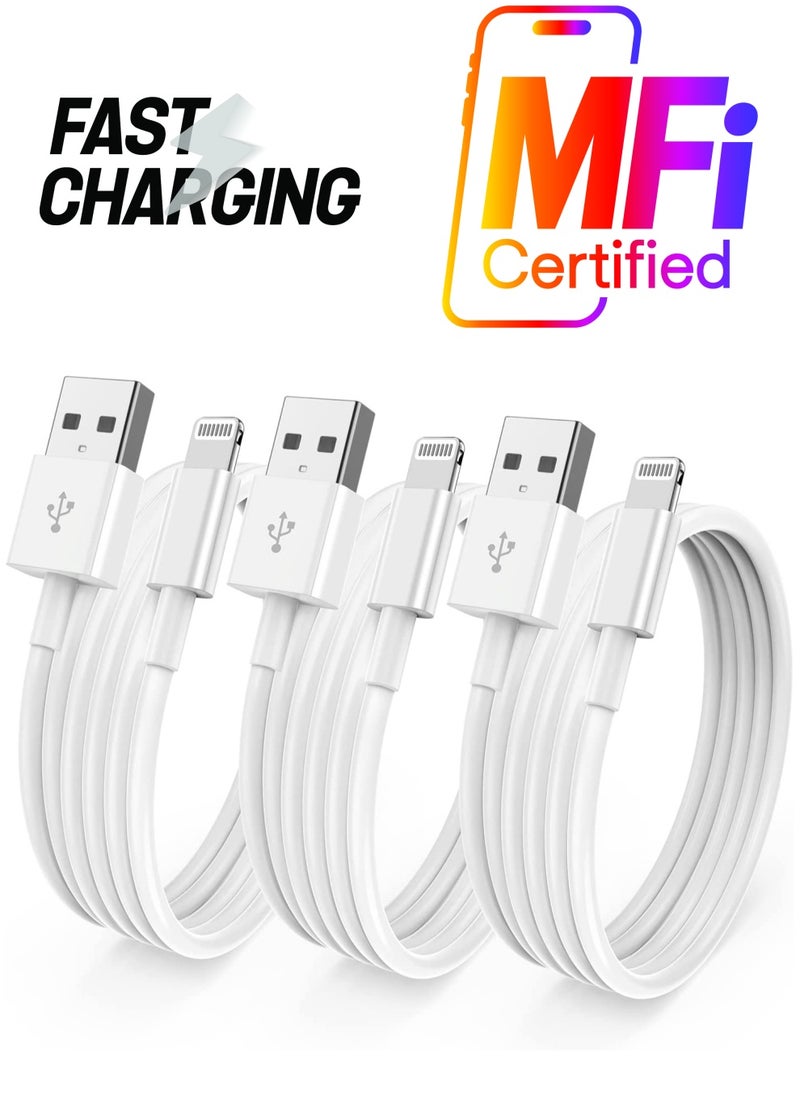 Generic 3 Pack[ Apple MFi Certified ] iPhone Charger 3ft, Lightning to USB Cable 3 Feet, Fast Apple Charging Cable Cord 3 Foot for iPhone 14 Pro Max/13 Pro Max  - Image 1