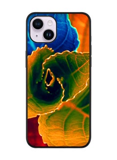 Rugged Black edge case for Apple iPhone 14 Plus Slim fit Soft Case Flexible Rubber Edges Anti Drop TPU Gel Thin Cover - Bloomin Autumn Leaves