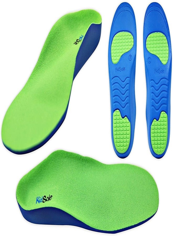 KidSole Neon Fix Premium Medical Grade Insole for Children with Heel and Arch Problems ((18 CM) Kids Size 10-12) - Image 1
