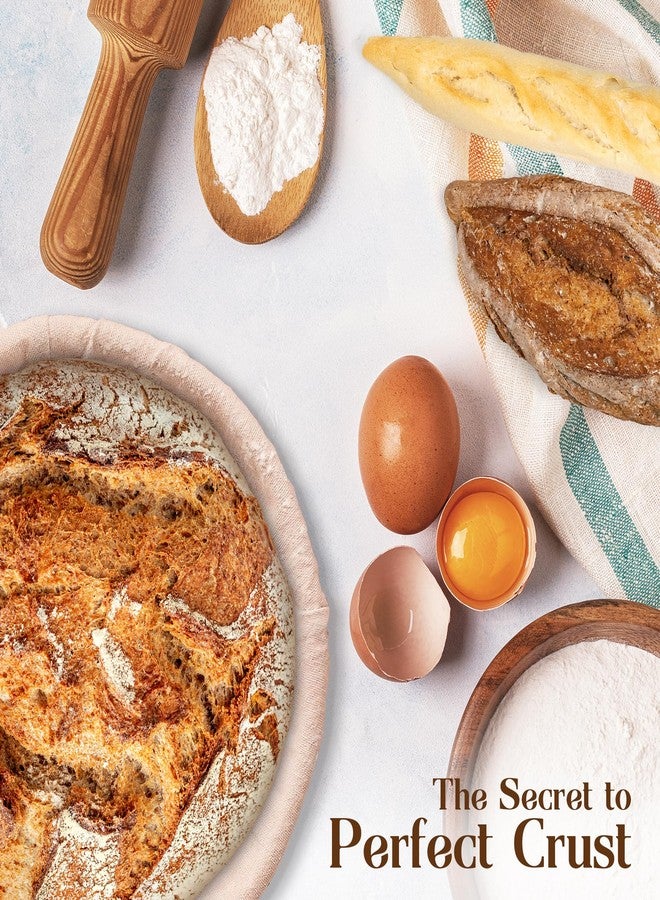 ABIOTO Bread Proofing Baskets - Set of 2 9" Round Banneton Baskets with Liners, Made of Indonesian Rattan - Bake Perfect Artisan Sourdough Bread Loaves at Home - Image 4