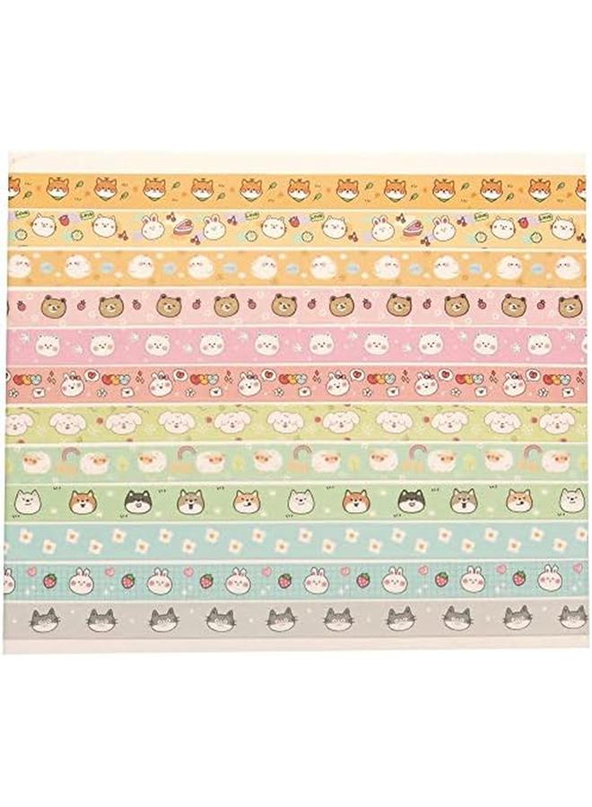 Generic Pets Washi Tape Set 18 Rolls Gold Embellishment Decorative Masking Tapes For Arts Diy Crafts Bullet Journals Planners Scrapbook Wrapping Puppies  - Image 3