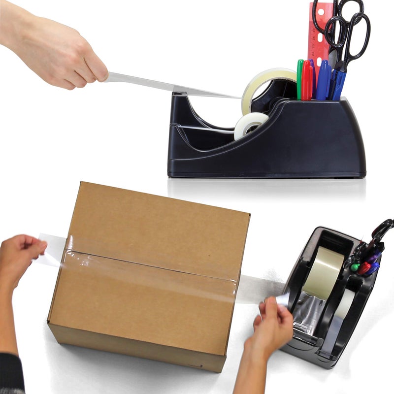 Officemate Heavy Duty Weighted 2-in-1 Tape Dispenser, Recycled,Black (96660) - Image 5