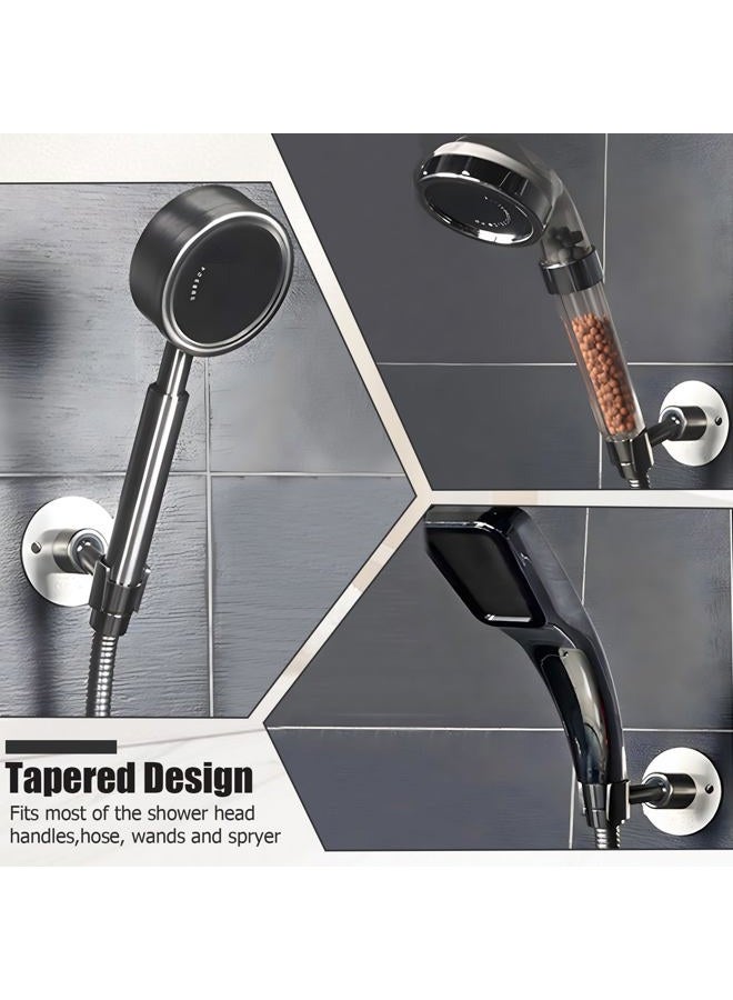 BokWin Stainless Steel Shower Head Holder, 360° Adjustable Handheld Bathroom Shower Head Bracket, Metal Shower Spray Holder Wall Mount, Brushed SUS 304 Steel Holder (Screw Installation) - Image 5