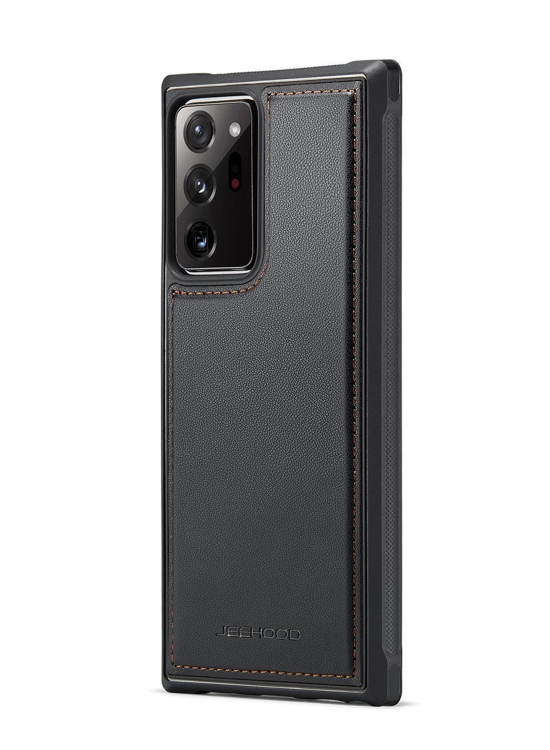 جيهود كيس مي جراب موبايل متوافق مع سامسونج جالاكسي نوت 20 الترا فاخر من جلد البولي يوريثين غطاء خلفي متوافق مع سامسونج جالاكسي نوت 20 الترا - اسود - Image 1