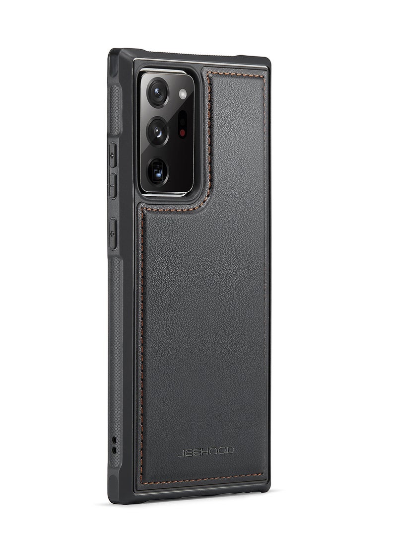 جيهود كيس مي جراب موبايل متوافق مع سامسونج جالاكسي نوت 20 الترا فاخر من جلد البولي يوريثين غطاء خلفي متوافق مع سامسونج جالاكسي نوت 20 الترا - اسود - Image 2