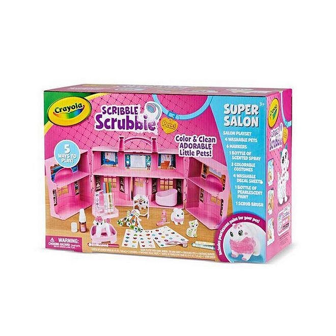 Crayola Scribble Scrubbie Pets Super Salon Playset - Washable Creative Activity, Ages 3+, Kids Safe - Image 5