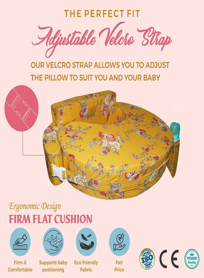Gordon Nursing Pillow for Breastfeeding, Nursing and Posture Support with Pocket and Removable Slipcover Made in Eco Friendly Soft Fabric (Honey) - Image 4