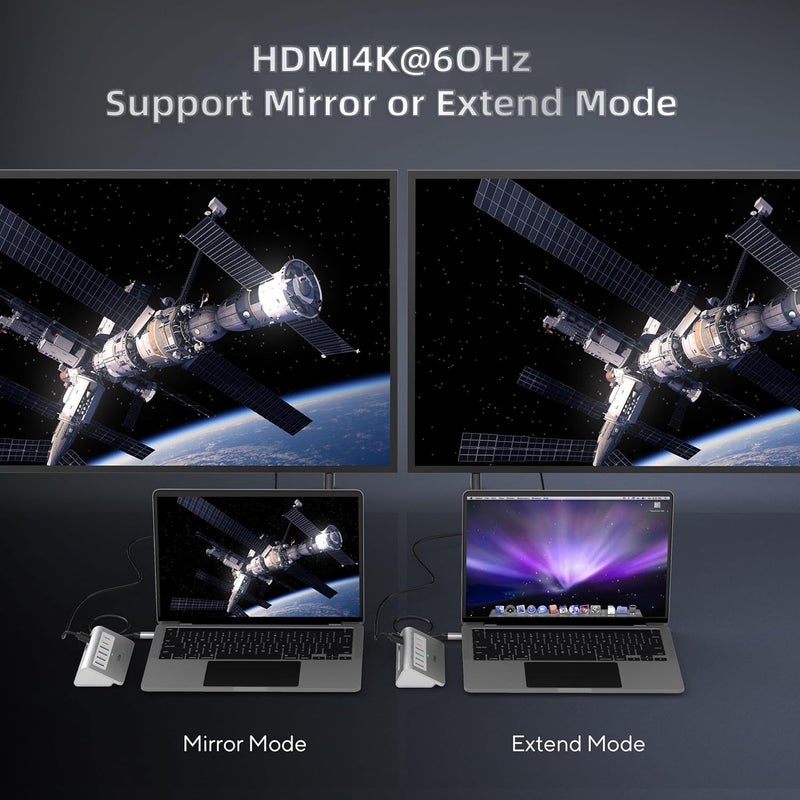 intpw USB C 9 1 HDMI 4K PD 100 3 USB 3.0 5 2 USB 2.0 SD/TF. MacBook Air/Pro - Image 3